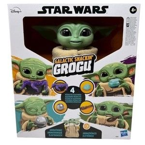 Grogu Baby Yoda Star Wars Galactic Snackin’ 9.25-Inch-Tall Animatronic Toy